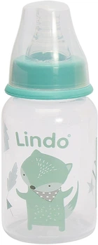 Пляшечка для годування з силіконовою соскою, 125 мл, зелена - Lindo Li142 125ml (1264228-31101154)