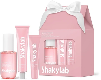 Парфюмированный набор подарочный “Island Flowers” - SHAKYLAB Island Flowers Set (h/cr/30g + lip/balm/10g + mist/100ml) (1434109-30873420)