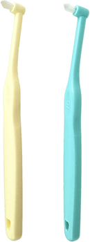 Зубная щетка Ci Medical Mono Mini One Tuft Clining S Желтая и Зеленая 2 шт (4901221823309_желтая_и_зеленая)