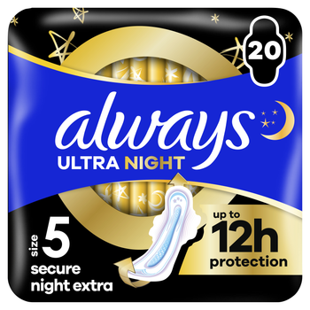 Гігієнічні прокладки Always Ultra Secure Night Extra Розмір 5 20 шт (8006540903766)