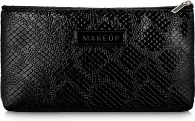 Косметичка чорна, плоска "Black Snake" - MAKEUP (780485-28635935)