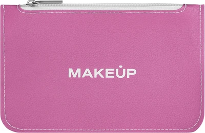 Косметичка плоска, рожева "Autograph" - MAKEUP Cosmetic Bag Flat Pink (1250127-27065774)