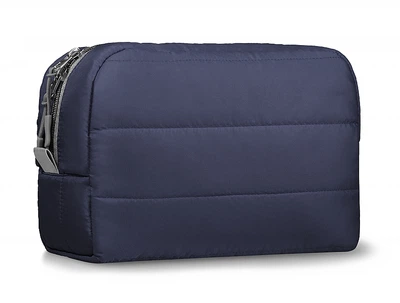 Косметичка стьобана, синя "Classy" - MAKEUP Cosmetic Bag Blue (1113067-27055227)