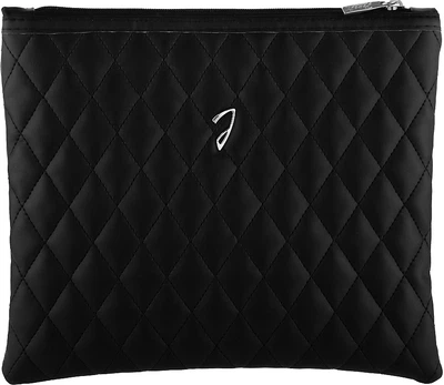 Косметичка стьобана велика, чорна, A6130VT - Janeke Black Quilted Pouch (1180562-27062868)