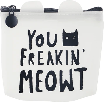 Силиконовый кошелек на застежке "You Freakin Meowt" - Cosmo Shop (961307-27058503)