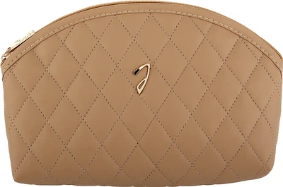 Косметичка стьобана, A6111VT, коричнева - Janeke Medium quilted pouch, leather color (1180538-27061843)