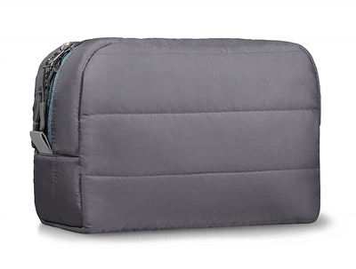 Косметичка стьобана, сіра "Classy" - MAKEUP Cosmetic Bag Grey (1183455-27056736)