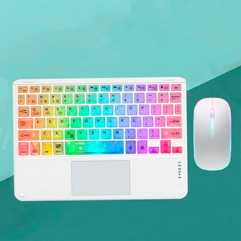 Клавиатура KOYO White Russian с подсветкой, тачпадом и мышью Bluetooth