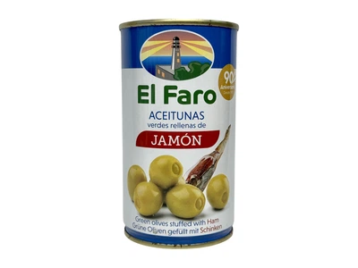 Оливки зеленые El Faro Jamón Фаршированные хамоном 350 г