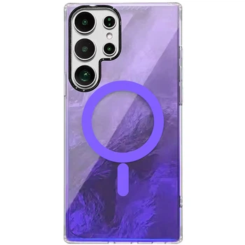Противоударный Чехол TPU Shiny Mountain (MagFit) для Samsung Galaxy S25 Ultra Purple