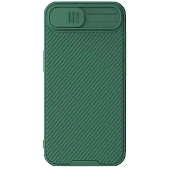 Чохол Nillkin CamShield Pro для iPhone 16e карбоновий, зі шторкою камери Айфон 16е Deep Green