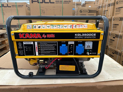 Новий однофазний бензиновый генератор Kama KGL 3500CE (2,8 кВт)