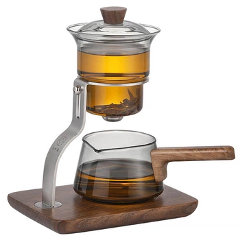 Чайник для заварювання TeaPot D-41 Automatic tea maker 300/400ml Transparent gray