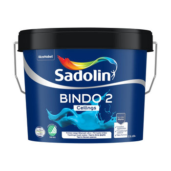 Краска эмульсионная Sadolin Bindo 2, 2,5 л, ярко-белая, глубокоматовый, BW
