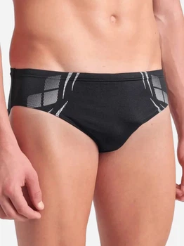 Плавки пляжні чоловічі Arena Poseidonia Swim Briefs 009075-501 80 Чорні з білим (3468337537090)
