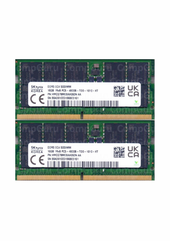 Оперативная память для ноутбука Hynix DDR5 32GB (2x16GB) 4800MHz ECC SO-DIMM 1Rx8 PC5-4800B (HMCG78MEBAA092N)