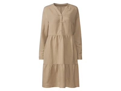 Платье из конопляного материала для женщины Esmara LIDL 400123 42(M) Бежевый
