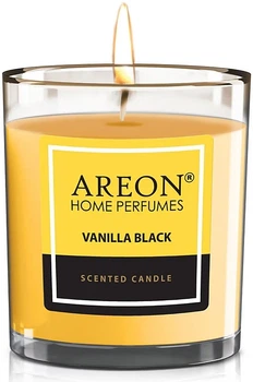 Ароматическая свеча в стакане "Черная ваниль" - Areon Home Perfumes Vanilla Black Scented Candle 120g (1194134-20681052-2)