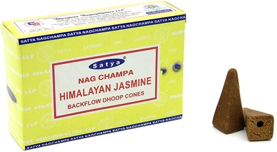 Стелющиеся дымные благовония конусы "Гималайский Жасмин" - Satya Himalayan Jasmine Backflow Dhoop Cones 10шт (1170926-1562594-2)