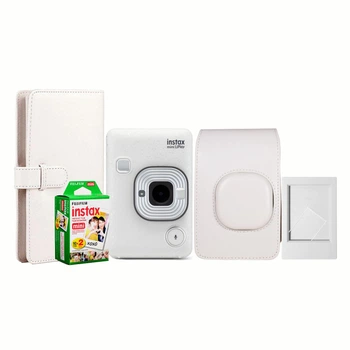 Набор камера моментальной печати Fujifilm Instax Mini LiPlay White + чехол + фотоальбом + фотопленка 20 шт + фоторамка
