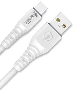 Зарядный кабель Avantis A115t USB-A to USB-C 5А 40Вт 1м белый быстрая зарядка