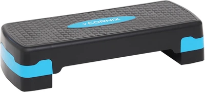 Степ-платформа Cornix 2-ступенчатая 68 х 28 х 10-15 см Черно-синяя (XR-0191)