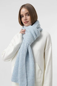 Жіночий теплий в’язаний шарф SEWEL One size Блакитний (sw-2000000299884)