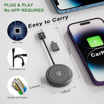 Бездротовий Carplay Anytrox AX-CW1 Black