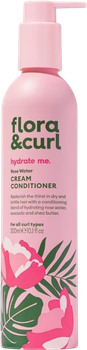 Увлажняющий бальзам Flora & Curl Rose Water Cream для вьющихся волос 300 мл (5060627510653)