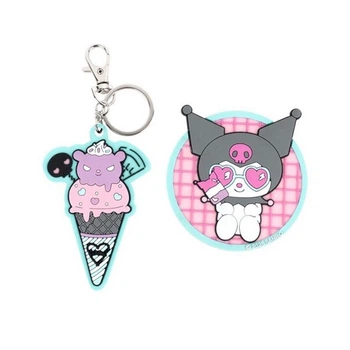 Набір бейдж на липучці та брелок-підвіска Kite Kuromi, 2 шт. (HK25-3010-2)