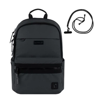 Рюкзак для підлітка (міський) Kite Education Teens, унісекс, темно-сірий (K25-2721L-2)