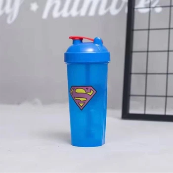 Шейкер Superman LuAMaMA с венчиком пружиной, Синий 600мл