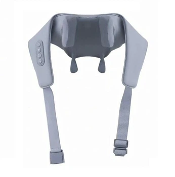 Массажер ударный для шеи и плеч с ИК-подогревом Neck massager электрический на аккумуляторе (2104618544)
