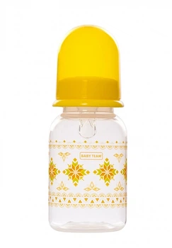 Пляшечка для годування із силіконовою соскою, 125 мл, 0+, жовта - Baby Team 250ml (1237142-31106102)