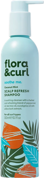 Освежающий шампунь Flora & Curl Soothe Me Coconut Mint Scalp Refresh Shampoo для кожи головы 300 мл (5060627510325)