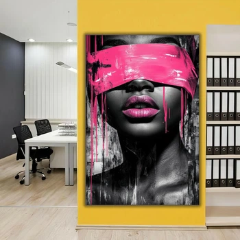 Картина на полотні 40х60см - Modern abstract woman art. Інтер'єрна картина на холсті для дому та офісу. Яскравий постер