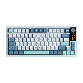 Механическая беспроводная клавиатура LANGTU LT75 Pro с hotswap, Type-C, Bluetooth, 2,4 ГГц, RGB, Дисплей, 75 клавиш (раскладка ENG-UA, QWERTY). Мятный