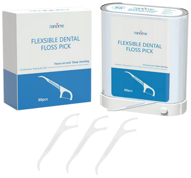Nici dentystyczne Nandme Dental Floss Picks w pudełku z automatycznym podajnikiem 88 szt (6973931310231)