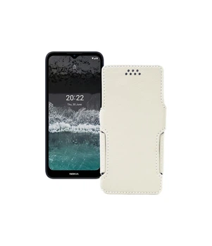 Чохол-книжка з екошкіри для телефону Nokia C21 Білий