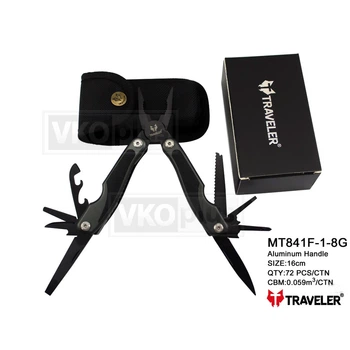 Мультинструмент Мультитул Traveler MT841F-1-8G с чехлом черный