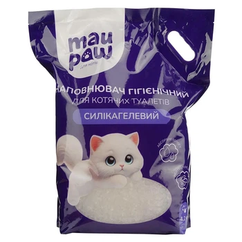 Силікагелевий гігієнічний наповнювач MAU PAW для котячих туалетів (1-8 мм) 10 л/4.2 кг