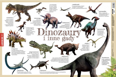 Podkładka na biurko Demart Dinozaury i inne gady 38 x 58 cm (9788379125968)