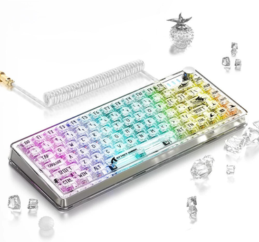 Механическая клавиатура Attack SHARK K75 (81 клавиша, RGB, Type-C, прозрачная)