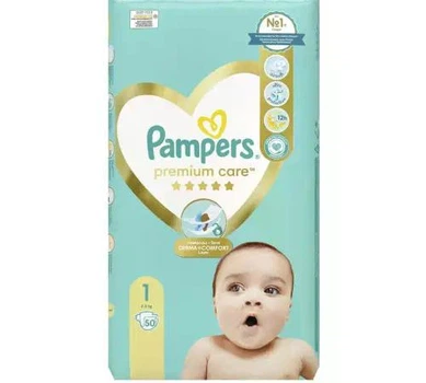 Дитячі підгузки Pampers Premium Care розмір 1 (2-5кг) 50шт