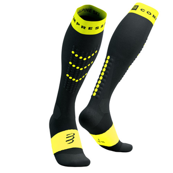 Гірськолижні компресійні гольфи Compressport Alpine Ski Full Socks, Black/Safe Yellow, розмір T3 (42–44 см)