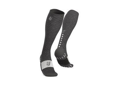 Компресійні гольфи для спорту Compressport Full Socks Recovery 1M, сірий меланж, розмір 35–38 см