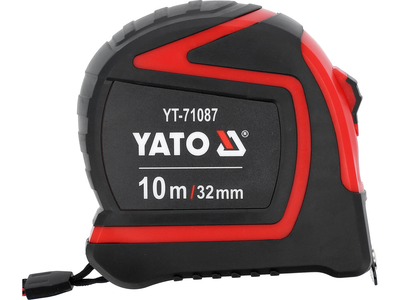 Рулетка вимірювальна YATO L 10 м x 32 мм зі сталевою стрічкою міліметрова шкала (YT-71087) (5906083113321)