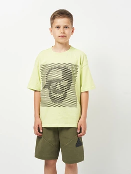 Подростковая футболка для мальчика Coccodrillo Sage Time Boy Junior WC5143201SBJ-011 140 см Зеленая (5904986506561)