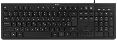 Клавиатура мембранная Hama KC-200 проводная USB 1.5м ENG/UKR Черный (89182681)
