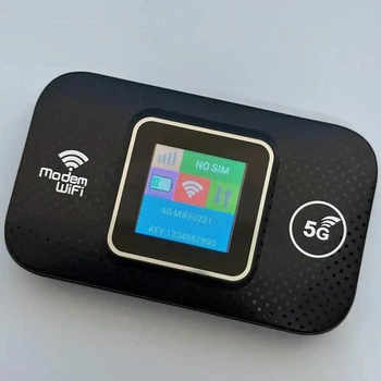 Портативний модем з екраном 4G/5G Wireless Mobile Wi-Fi M9S-ELCD |300Mbps, 3000mAh| Чорний 48602